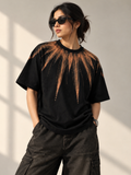 Inferno Bloom Oversized Tee - Women