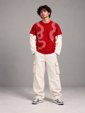 Naga 2.0 Oversized Tee Detachable Sleeves Red-Men