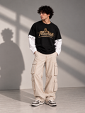 Panther 2.0 Oversized Tee Detachable Sleeves Black-Men