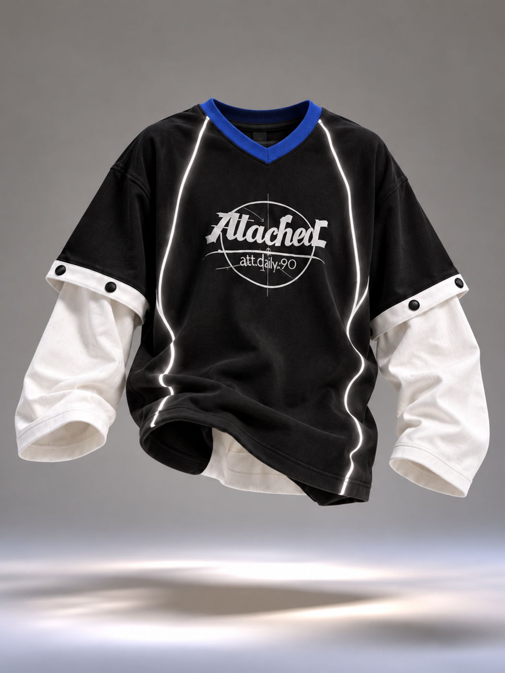 Jersey 2.0 Oversized Tee Detachable Sleeves Black-Women