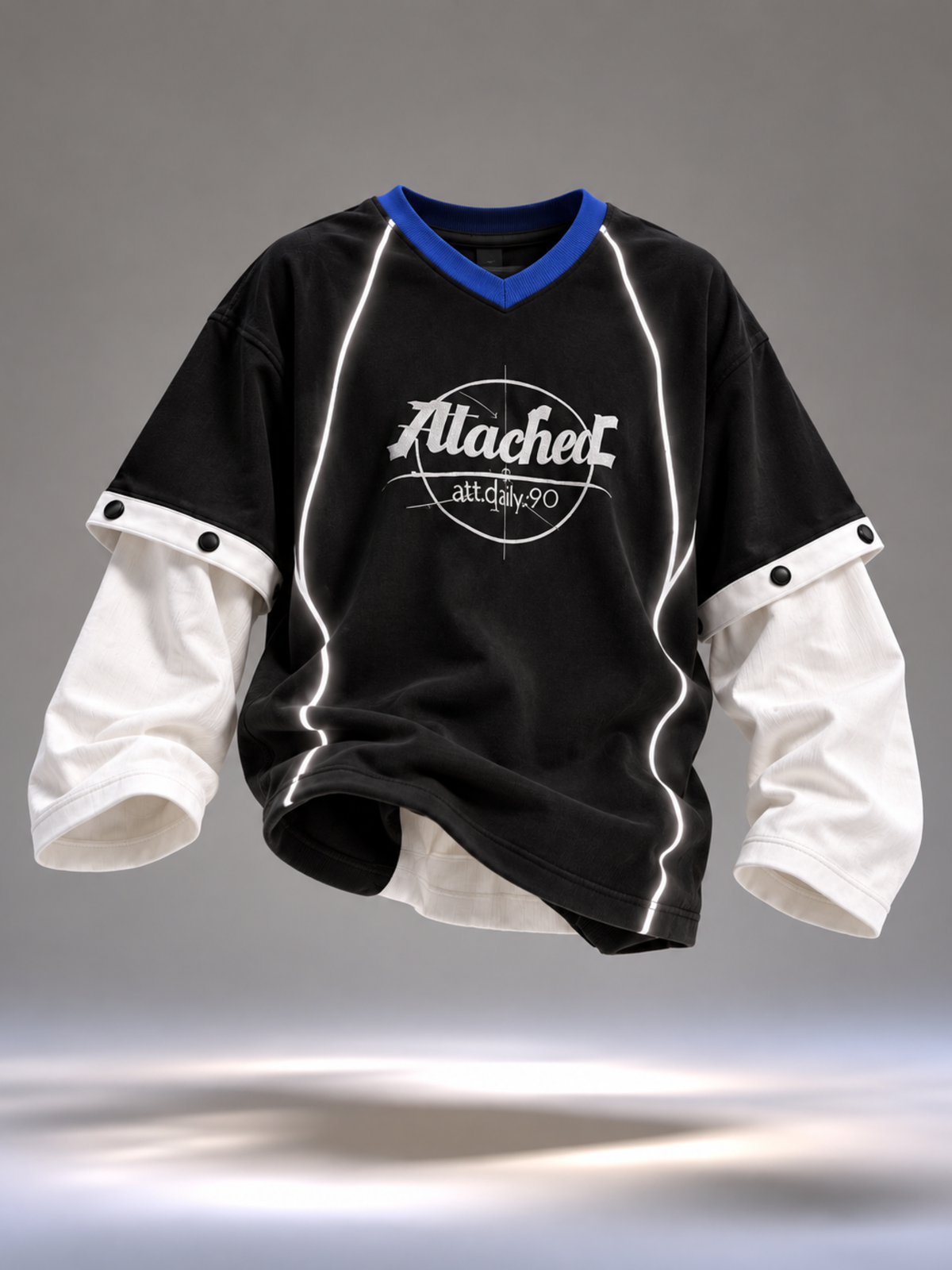 Jersey 2.0 Oversized Tee Detachable Sleeves Black-Women