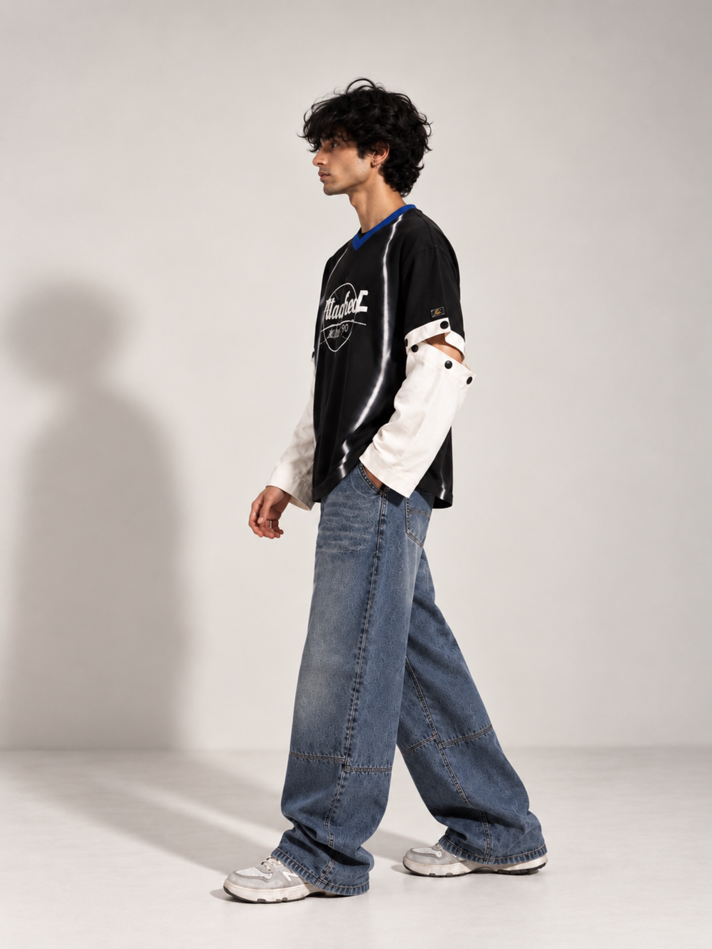 Jersey 2.0 Oversized Tee Detachable Sleeves Black-Men