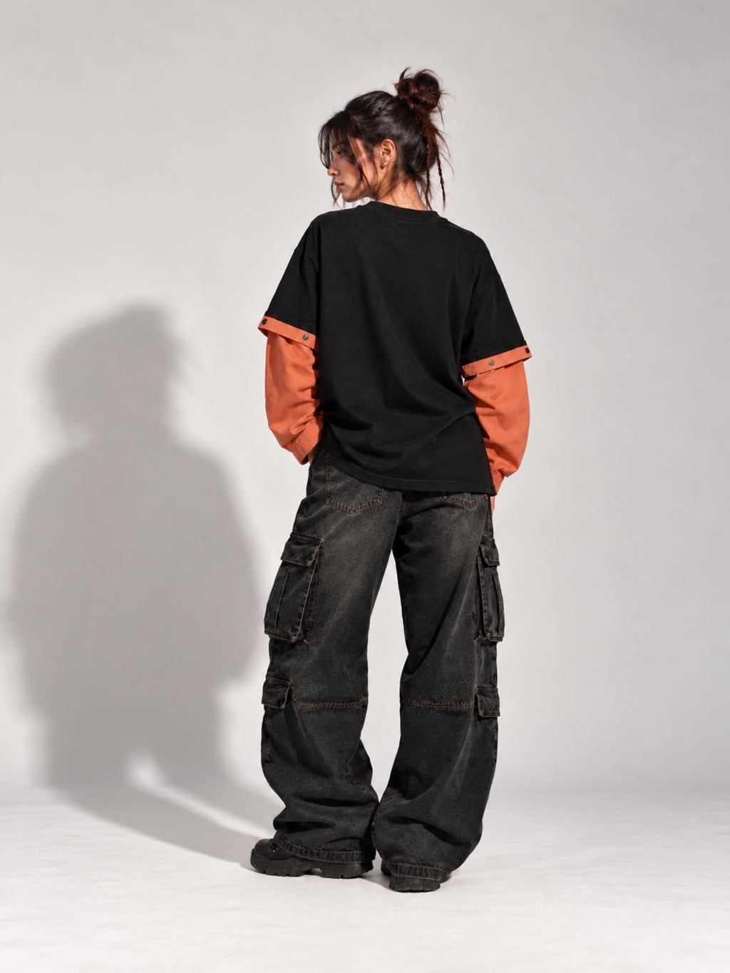 Saap Seedhi 2.0 Oversized Tee Detachable Sleeves Black-Women
