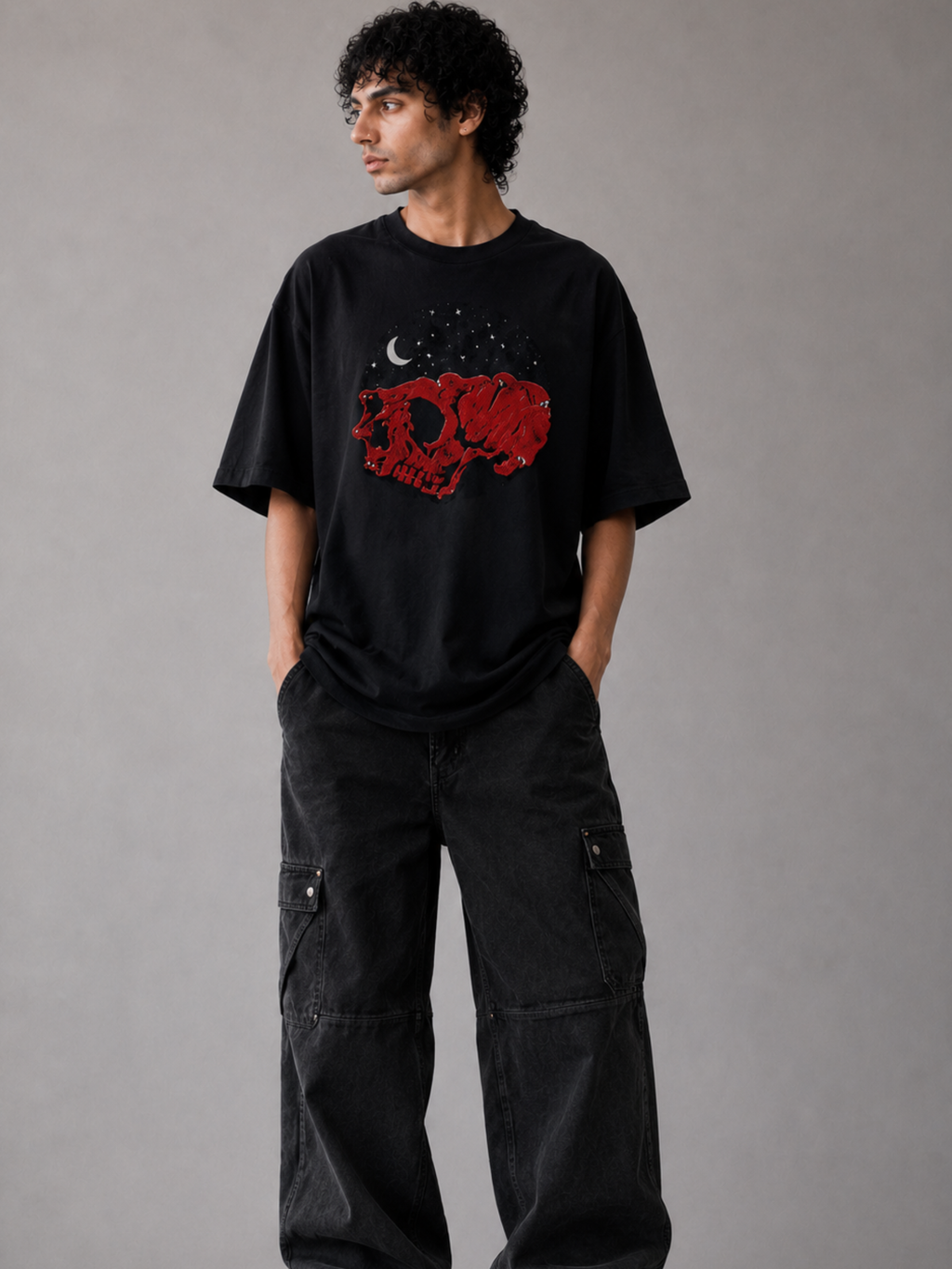 Roopkund Skull Oversized Tee - Men
