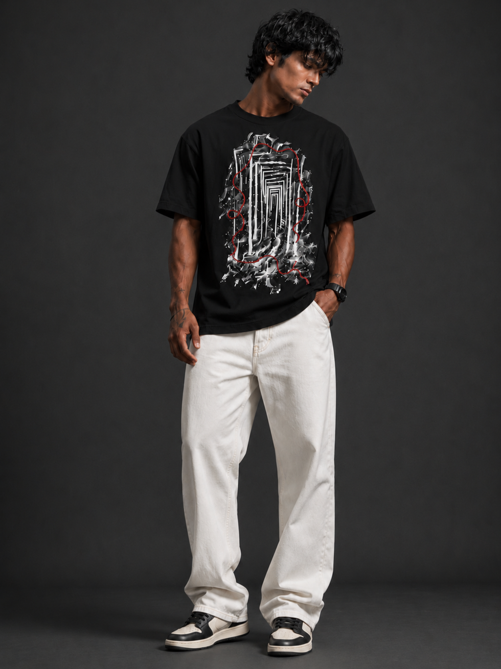 Reverie Oversized Tee Black - Men