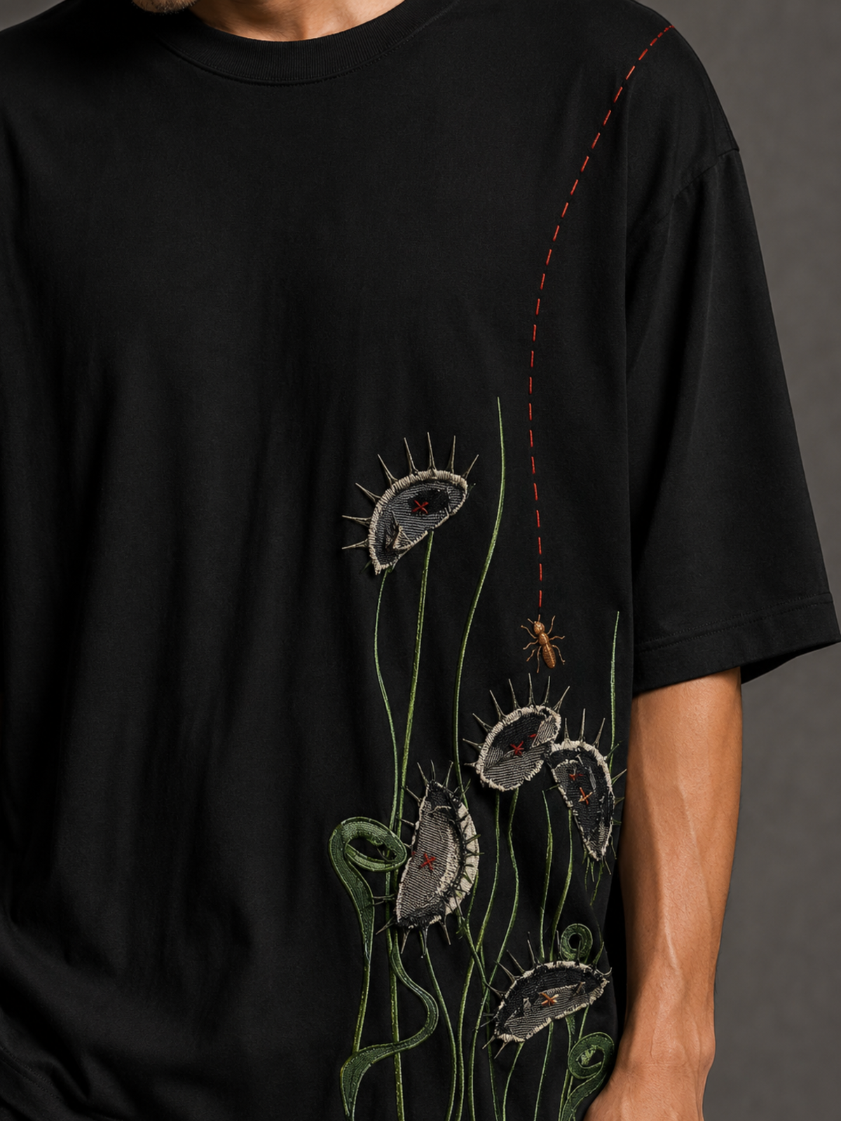 FlyTrap Oversized Tee Black - Men