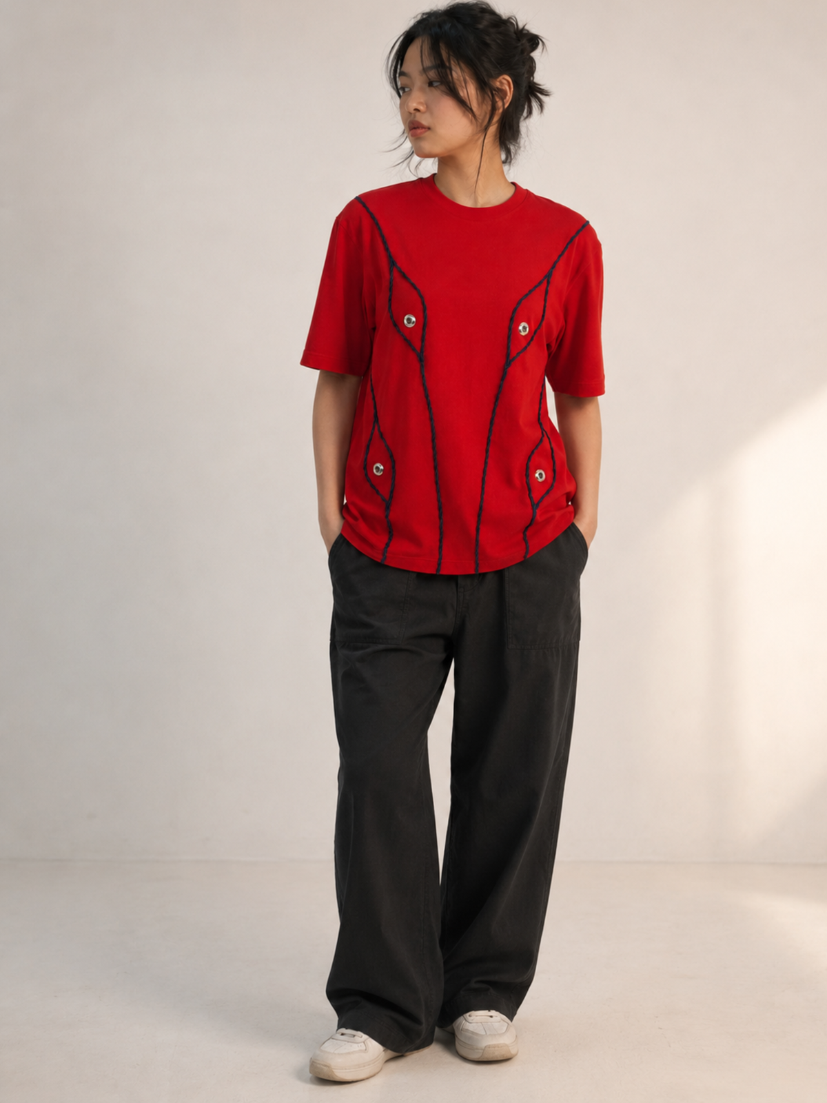 Phobia Oversized Tee Red - Women