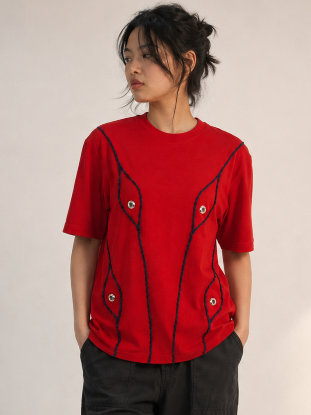 Phobia Oversized Tee Red - Women