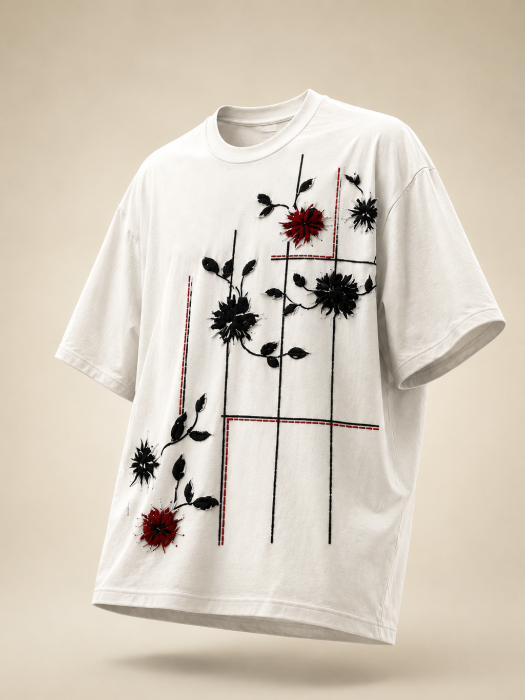 Rosecage Oversized Tee — White Women