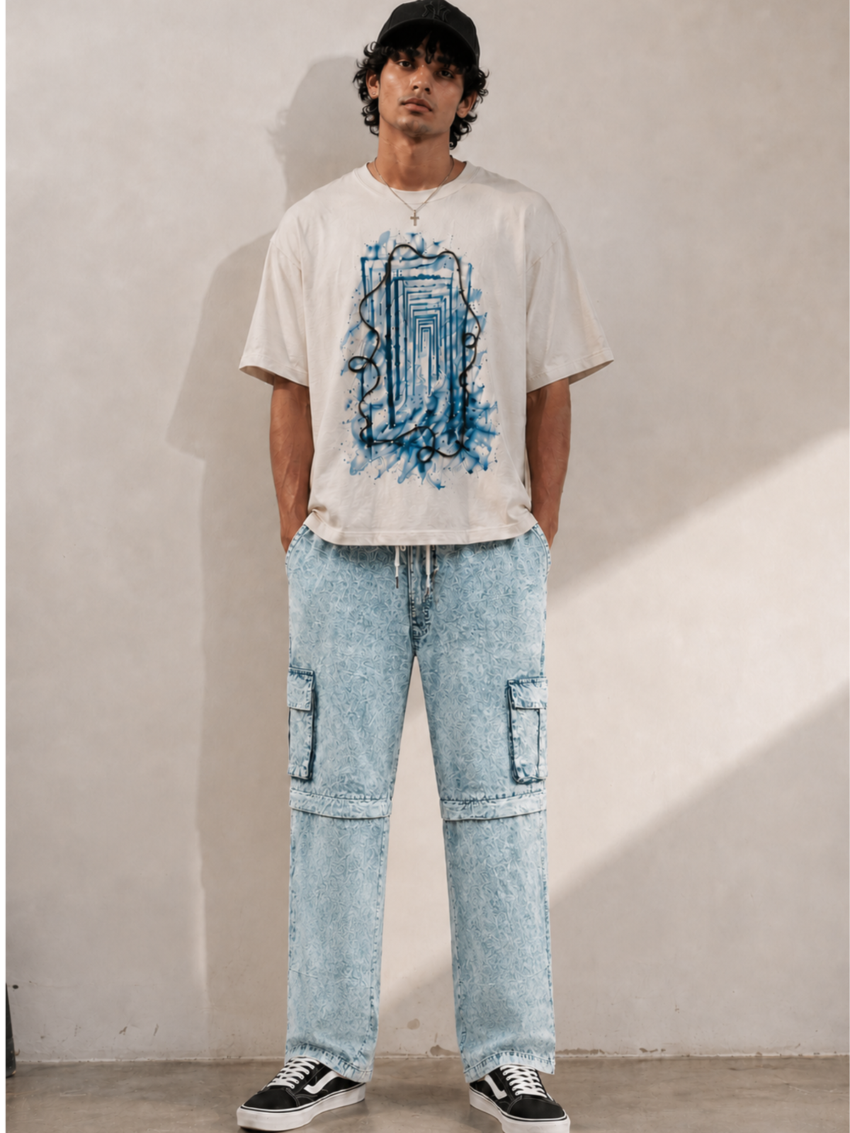 Waves Multi Functional Cargo n Shorts Blue - Men