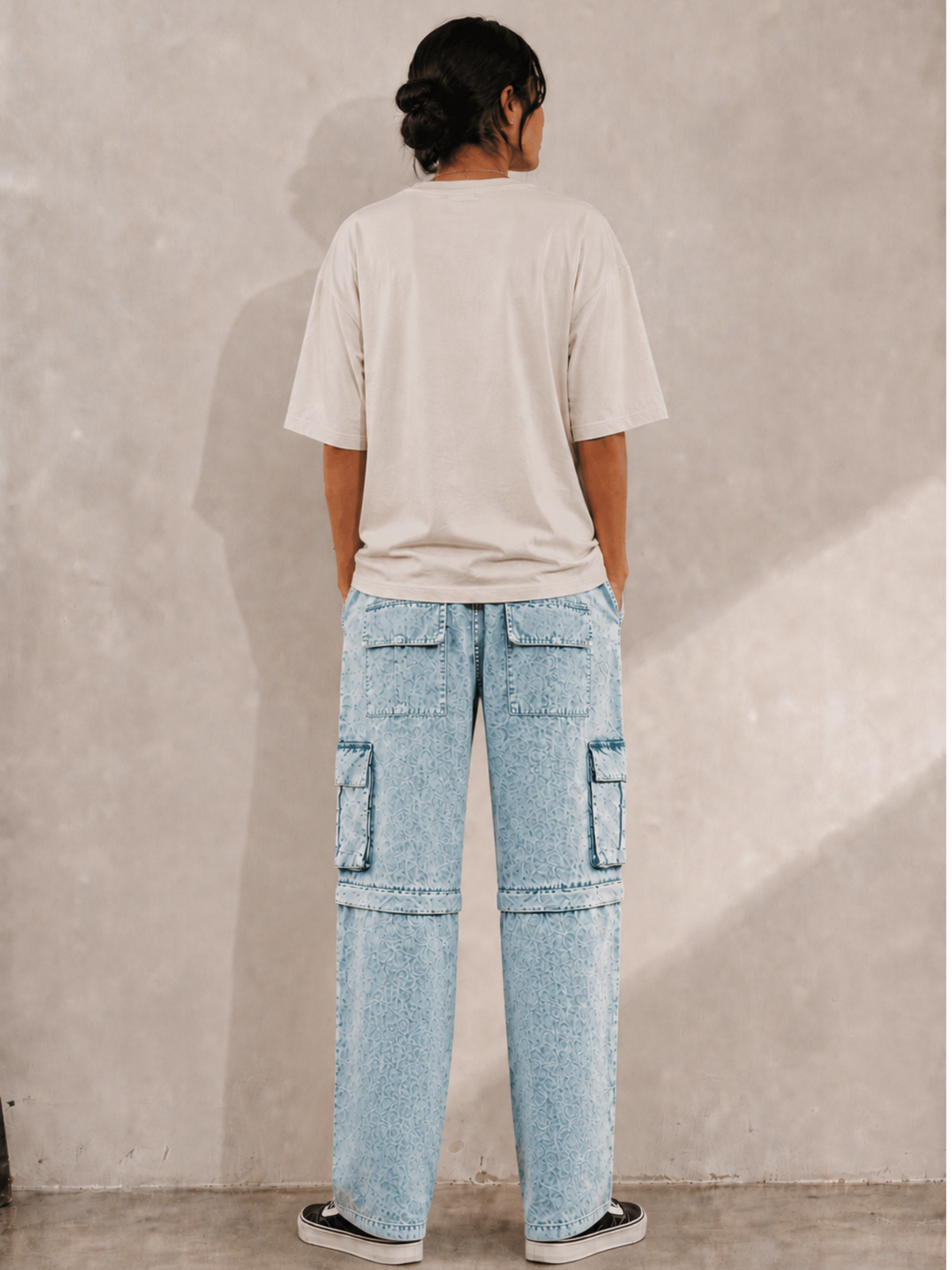 Waves Multi Functional Cargo n Shorts Blue - Women