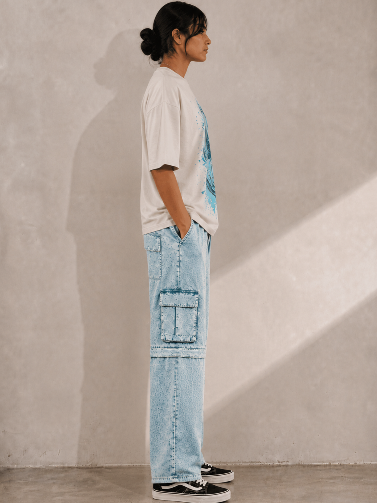 Waves Multi Functional Cargo n Shorts Blue - Women