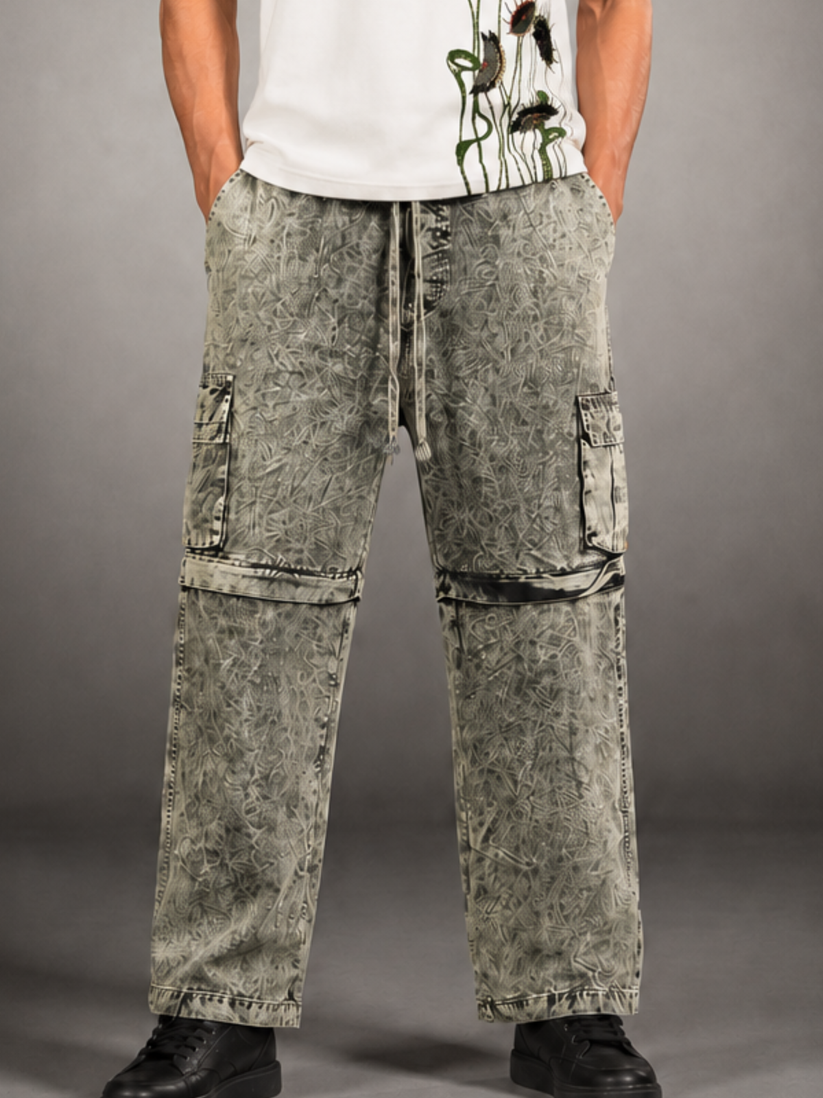 Algae Multi Functional Cargo n Shorts Green - Men