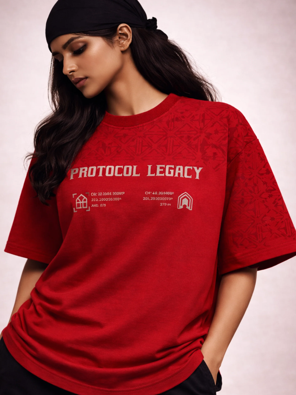 Protocol Oversized Red Tee - Women