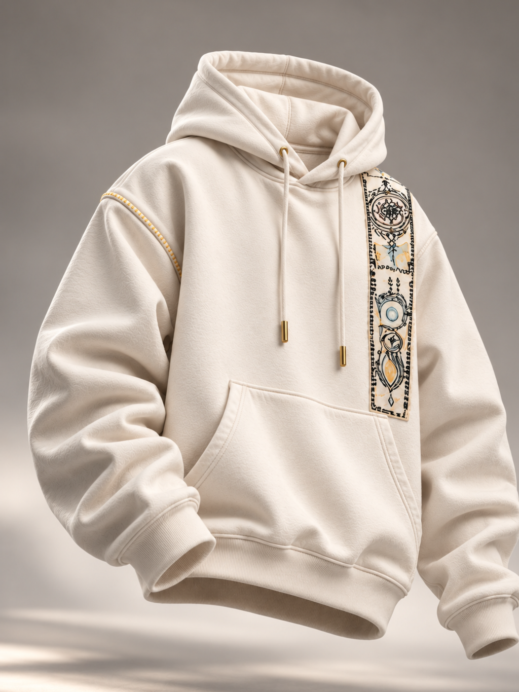 Cosmic Extra Drop White Hoodie-Men