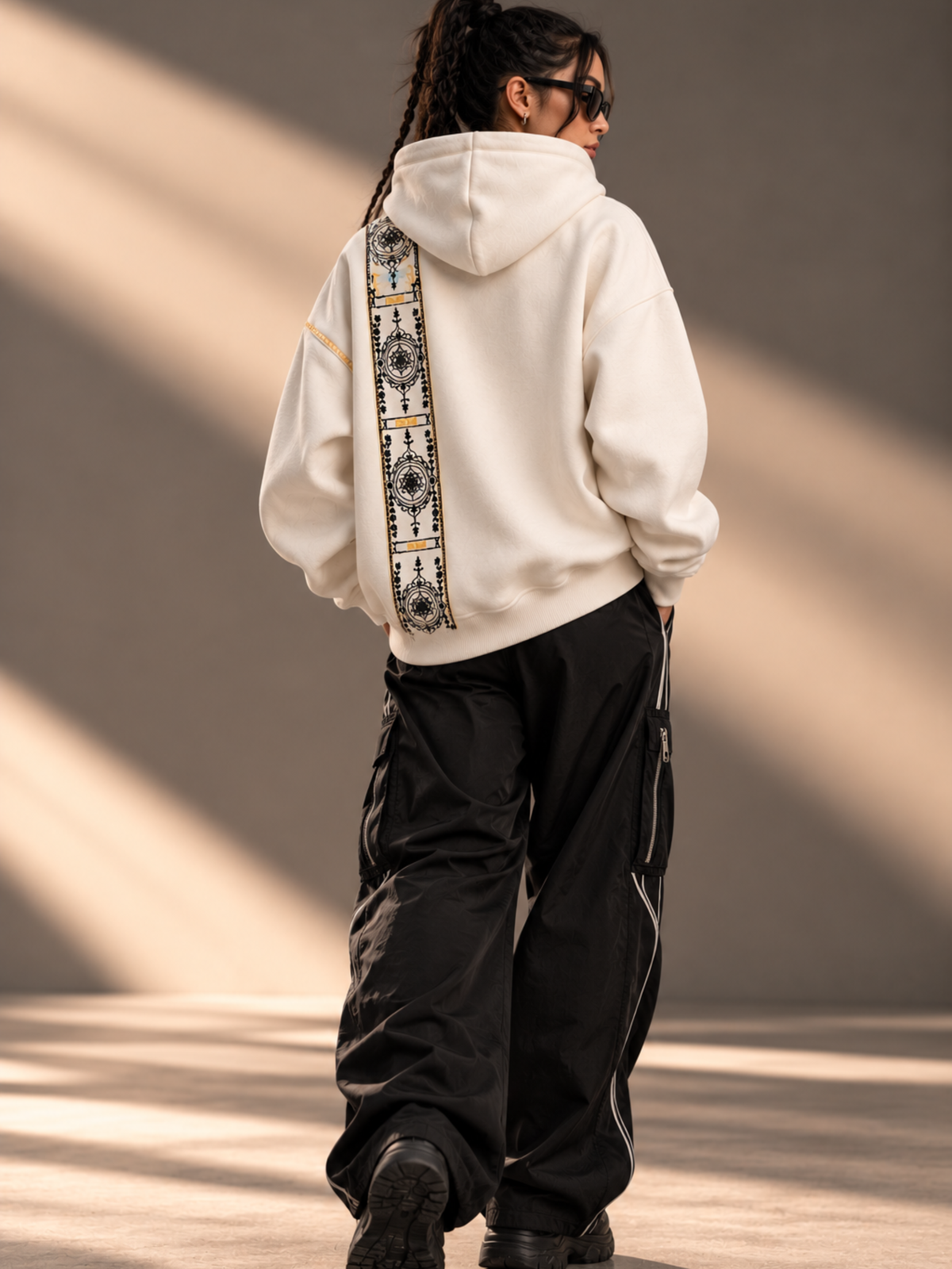 Cosmic Extra Drop White Hoodie-Women