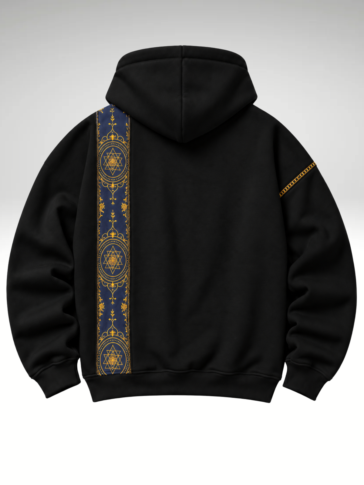 Cosmic Extra Drop Black Hoodie-Men