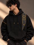 Cosmic Extra Drop Black Hoodie-Men